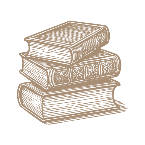 illustrative stack of books