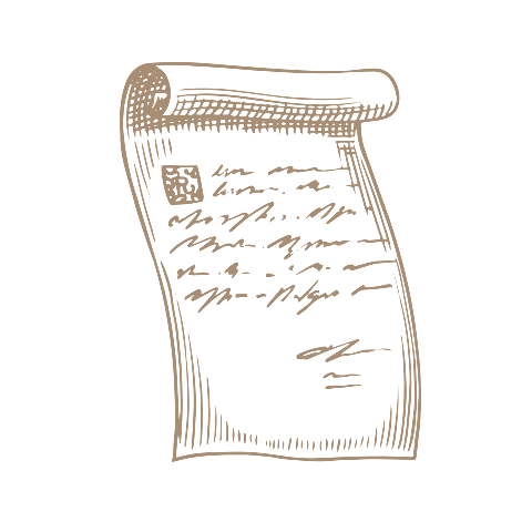 illustration of a handwritten document