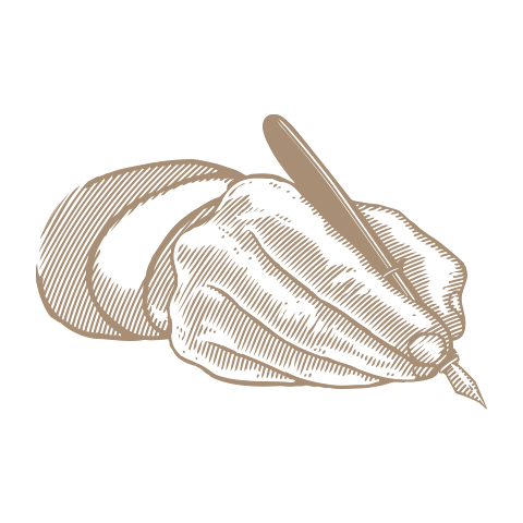 a drawing of a hand drawing