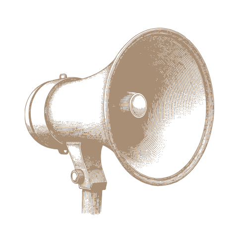 An illustration of a megaphone